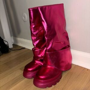 Fuchsia Azalea Wang Boots
